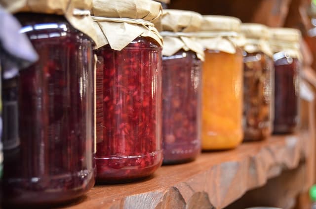 Homemade Jam jars