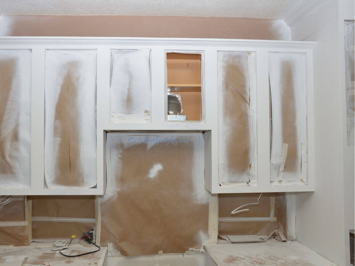 Kitchen cabinet face frames ready for refinishing